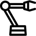 Specialized infrastructure robotic arm automation icon