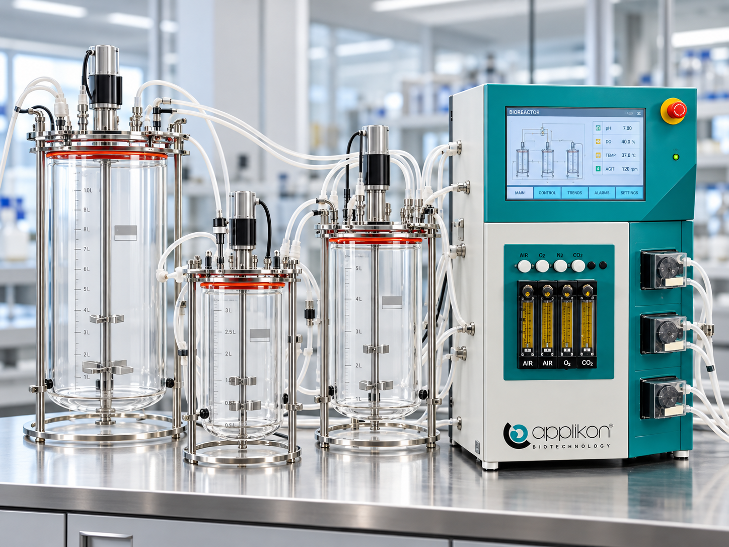 Stirred-tank bioreactors (3–20 L)